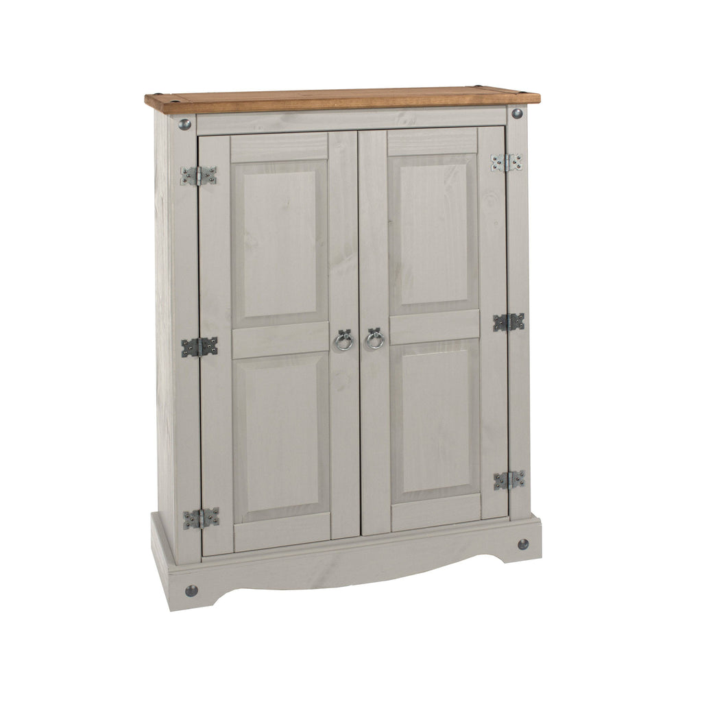 Core Products Corona Pine Grey Washed 2 Door Cupboard Unit - Price Crash Furniture