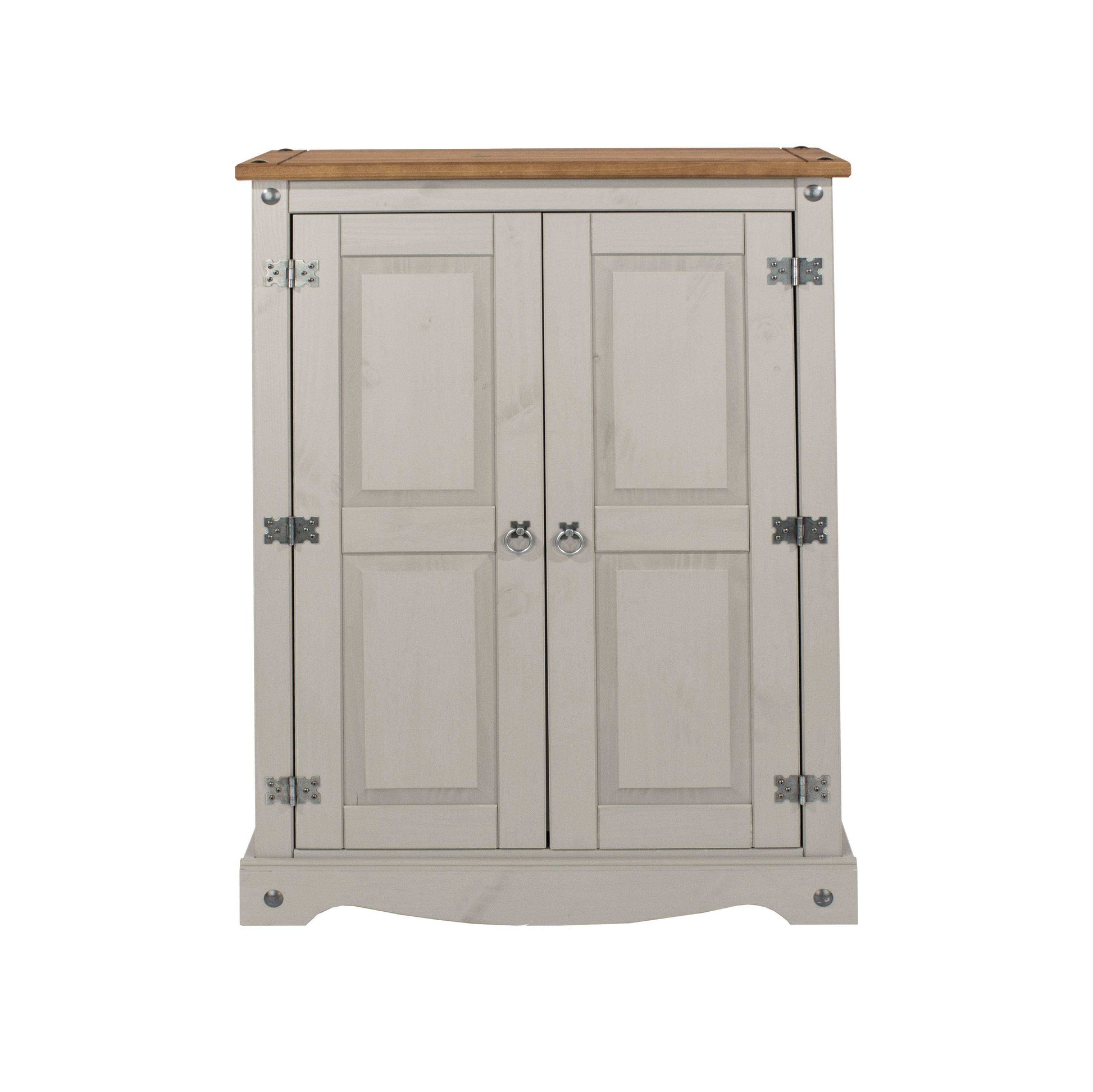 Core Products Corona Pine Grey Washed 2 Door Cupboard Unit - Price Crash Furniture