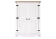 Core Products Corona Pine White Washed 2 Door Cupboard Unit - Price Crash Furniture