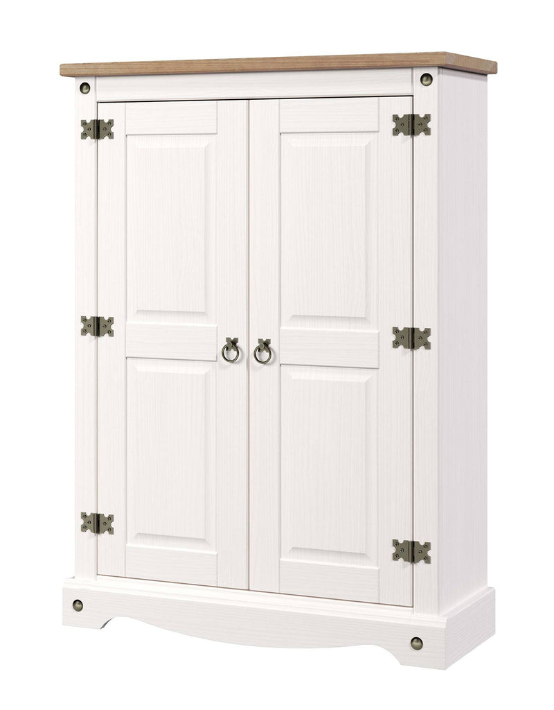 Core Products Corona Pine White Washed 2 Door Cupboard Unit - Price Crash Furniture
