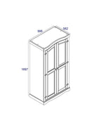 Core Products Corona White Waxed 2 Door Wardrobe - Price Crash Furniture