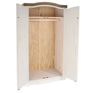 Core Products Corona White Waxed 2 Door Wardrobe - Price Crash Furniture