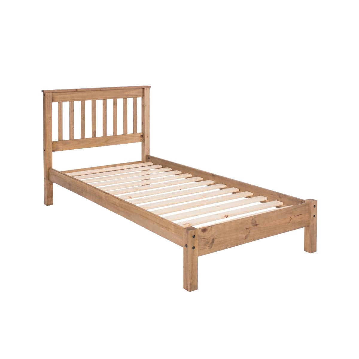 Corona Capri 3'0" Lowend Single Bed Frame in Waxed Pine - Price Crash Furniture