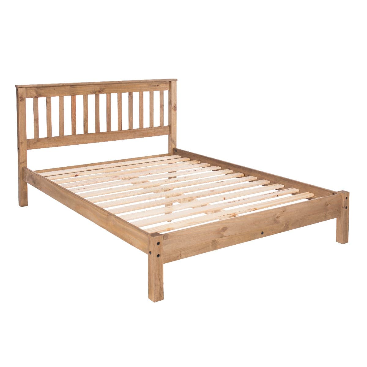 Corona Capri 4'6" Lowend Double Bed Frame in Waxed Pine - Price Crash Furniture