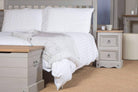 Corona Grey Washed Pine 4ft 6" Low End Double Bed - Price Crash Furniture