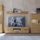 Cortina 156 cm Wall Shelf in Grandson Oak - Price Crash Furniture