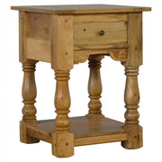 Country Style 1 Drawer Bedside Table With Shelf - Price Crash Furniture