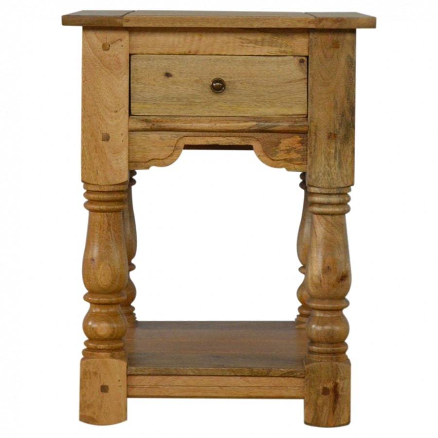 Country Style 1 Drawer Bedside Table With Shelf - Price Crash Furniture