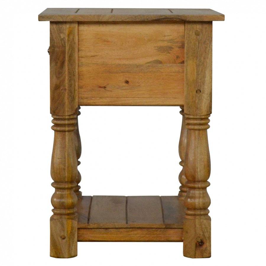 Country Style 1 Drawer Bedside Table With Shelf - Price Crash Furniture