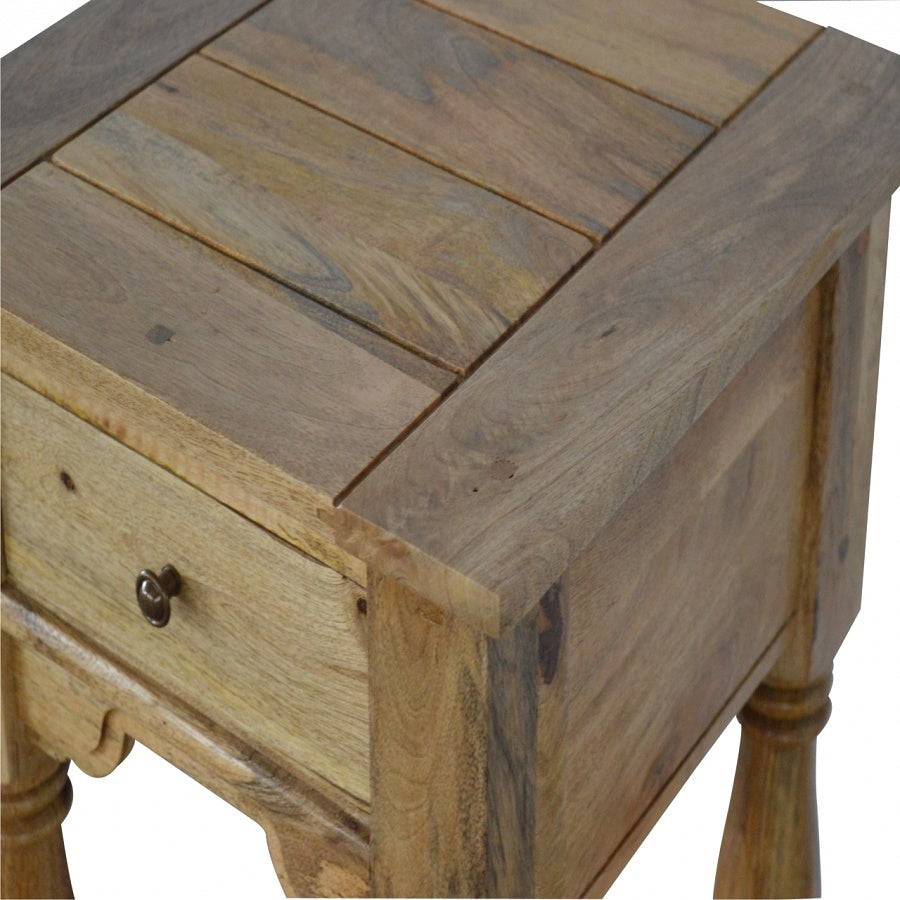 Country Style 1 Drawer Bedside Table With Shelf - Price Crash Furniture