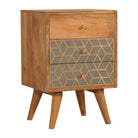 Dice 3 Drawer Bedside Unit - Price Crash Furniture