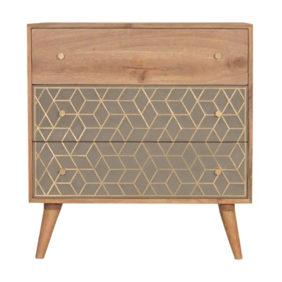 Dice 3 Drawer Chest of Drawers Unit - Price Crash Furniture