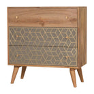 Dice 3 Drawer Chest of Drawers Unit - Price Crash Furniture