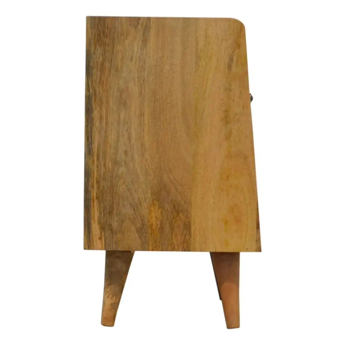 District Diamond Patterned Bedside Cabinet with 3 Shelves and 1 Drawer - Price Crash Furniture