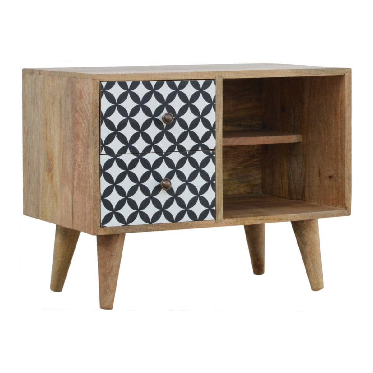 District Diamond Patterned Mini Cabinet - Price Crash Furniture