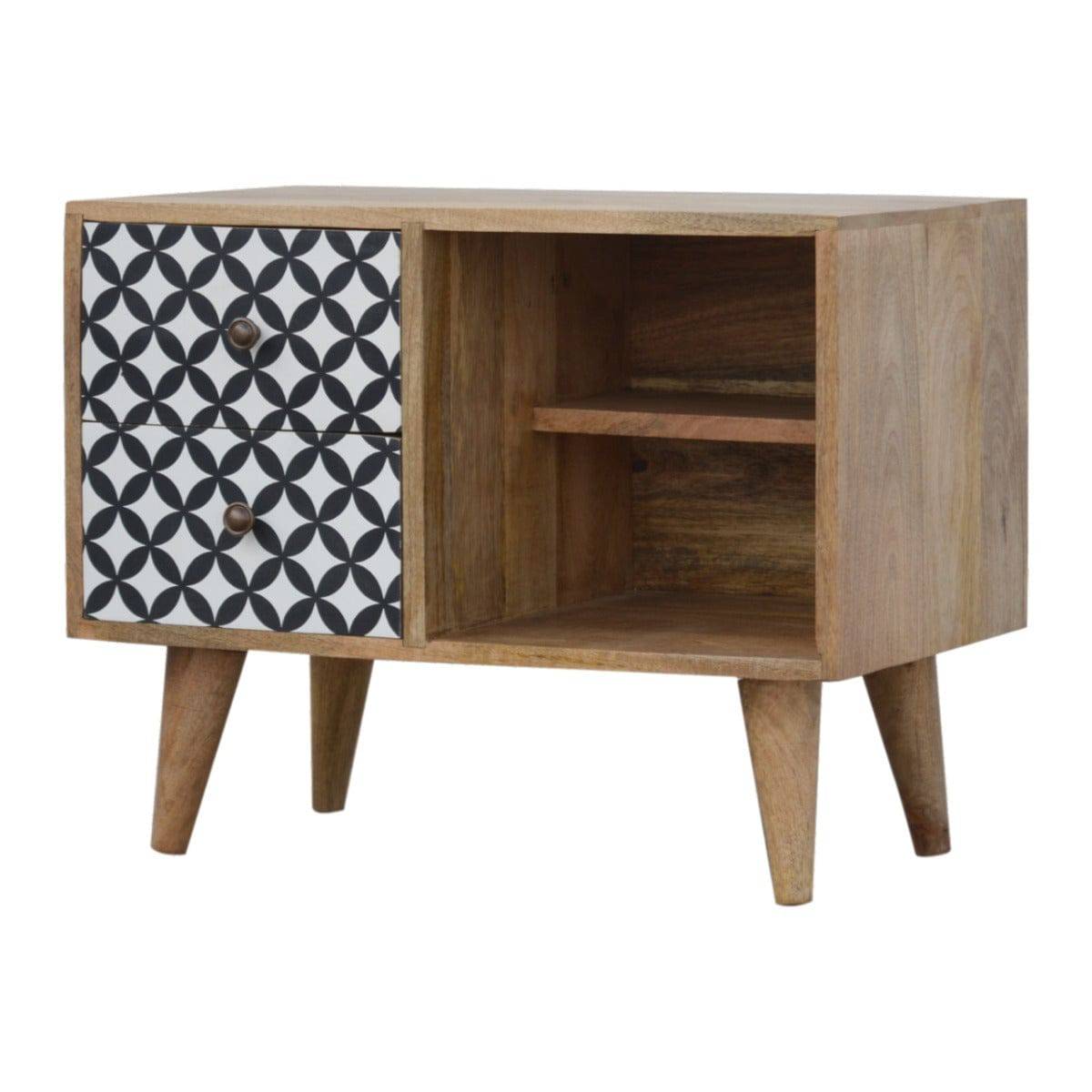 District Diamond Patterned Mini Cabinet - Price Crash Furniture