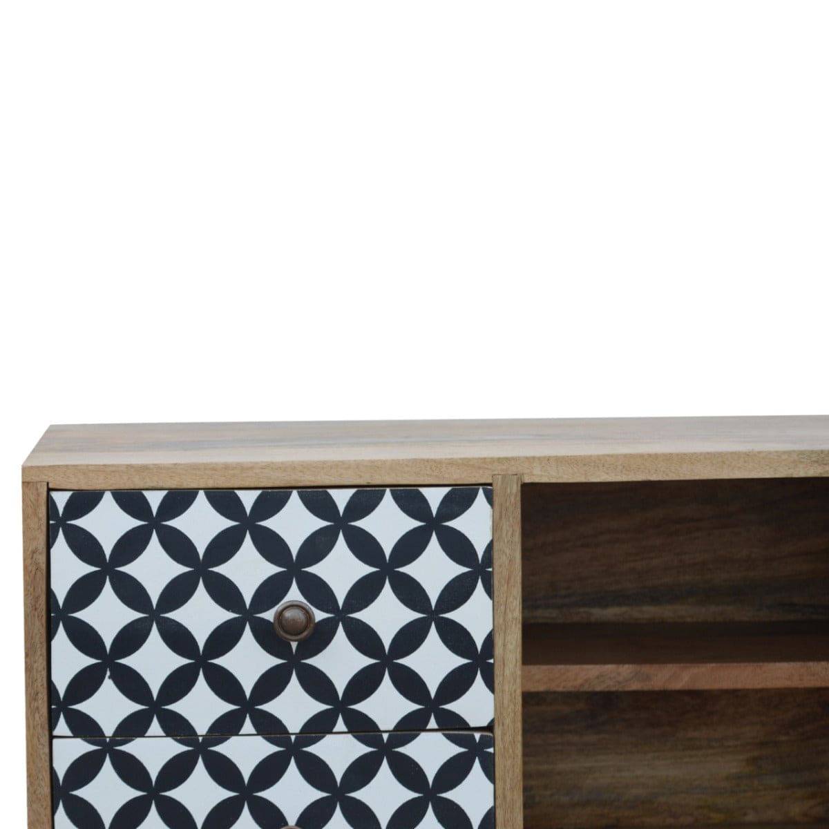 District Diamond Patterned Mini Cabinet - Price Crash Furniture