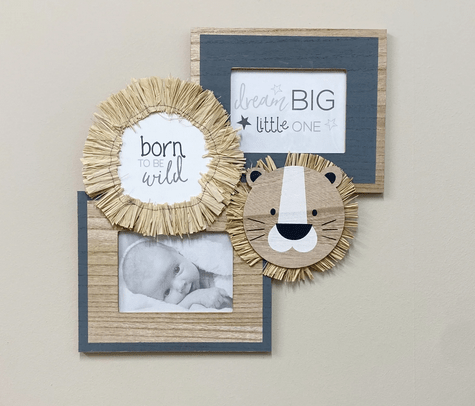 Double Lion Photograph Frame - Price Crash Furniture