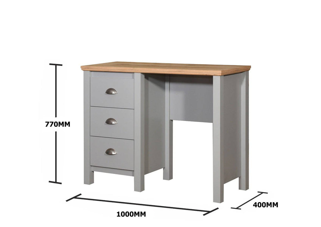 Eaton 3 Piece Dressing Table Set in Grey by TAD - Price Crash Furniture