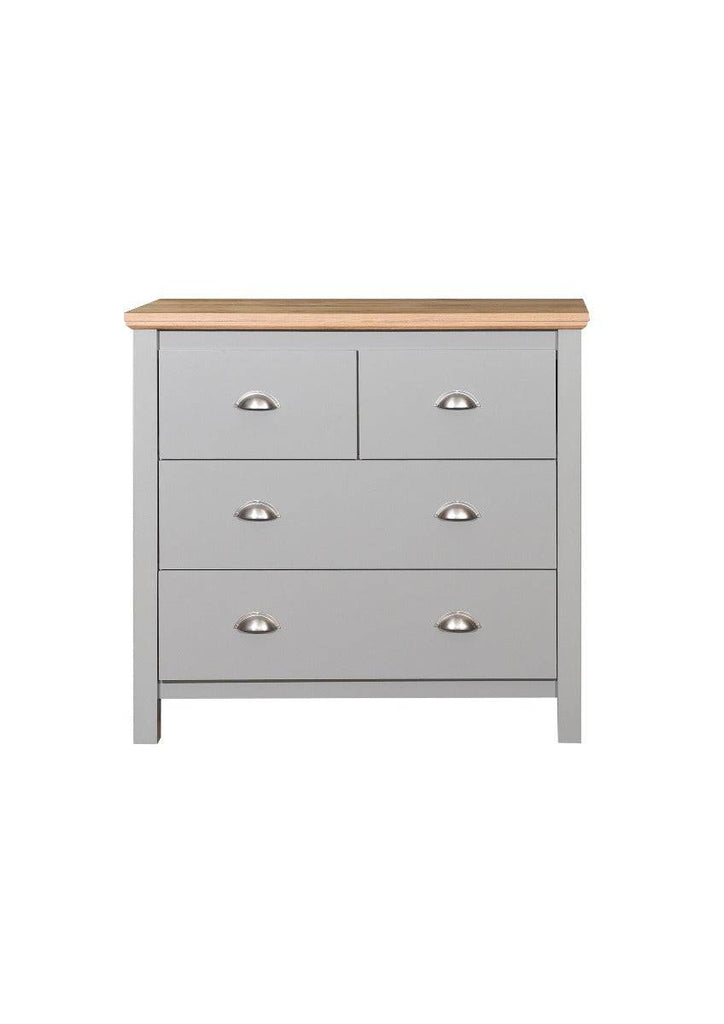 Eaton 4 Drawer Chest of Drawers in Grey by TAD - Price Crash Furniture