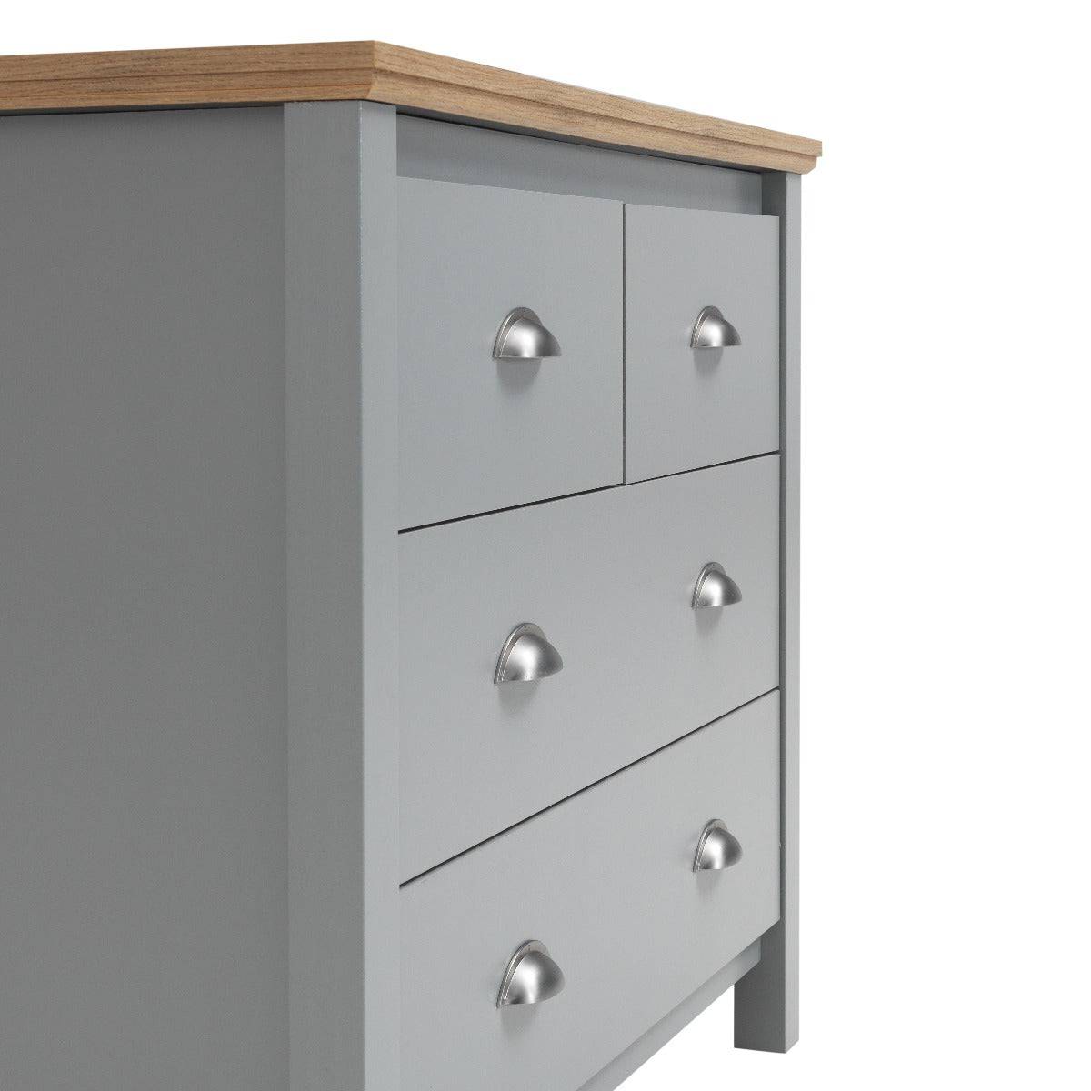 Eaton 4 Drawer Chest of Drawers in Grey by TAD - Price Crash Furniture