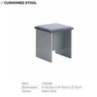 Eaton Cushioned Vanity Stool in Grey by TAD - Price Crash Furniture