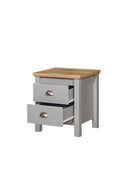 Eaton Nightstand with 2 Drawers in Grey by TAD - Price Crash Furniture