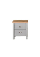 Eaton Nightstand with 2 Drawers in Grey by TAD - Price Crash Furniture