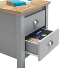 Eaton Nightstand with 2 Drawers in Grey by TAD - Price Crash Furniture