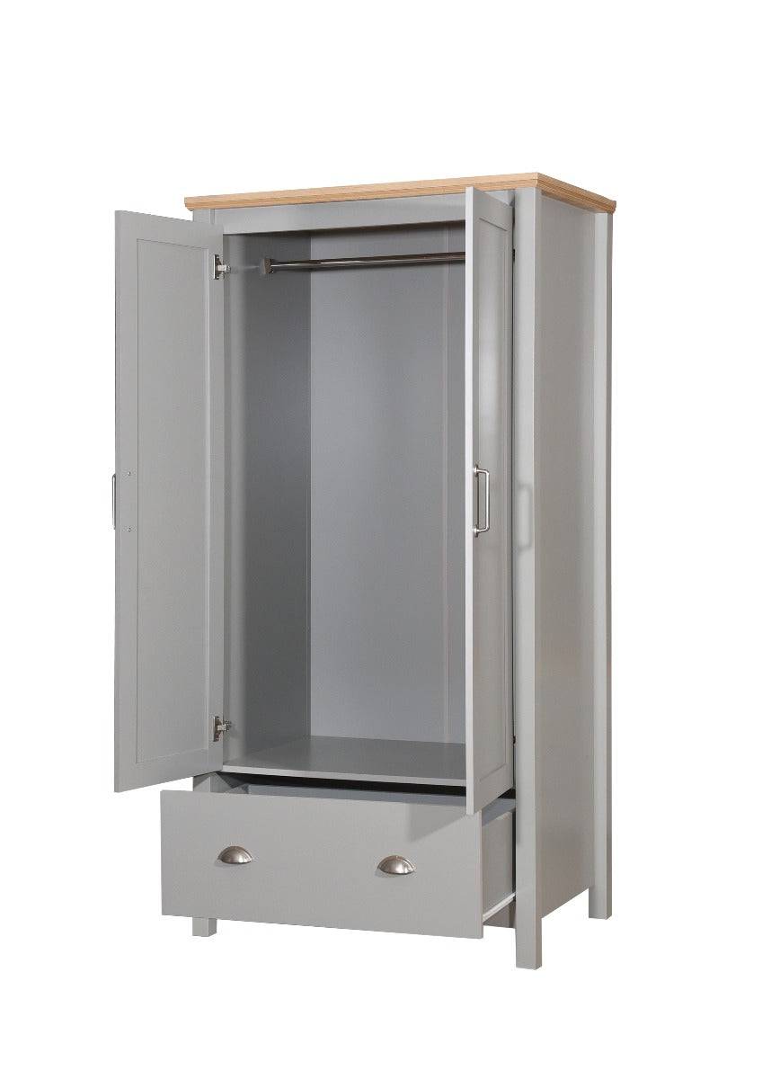 Eaton Wardrobe in Grey by TAD - Price Crash Furniture