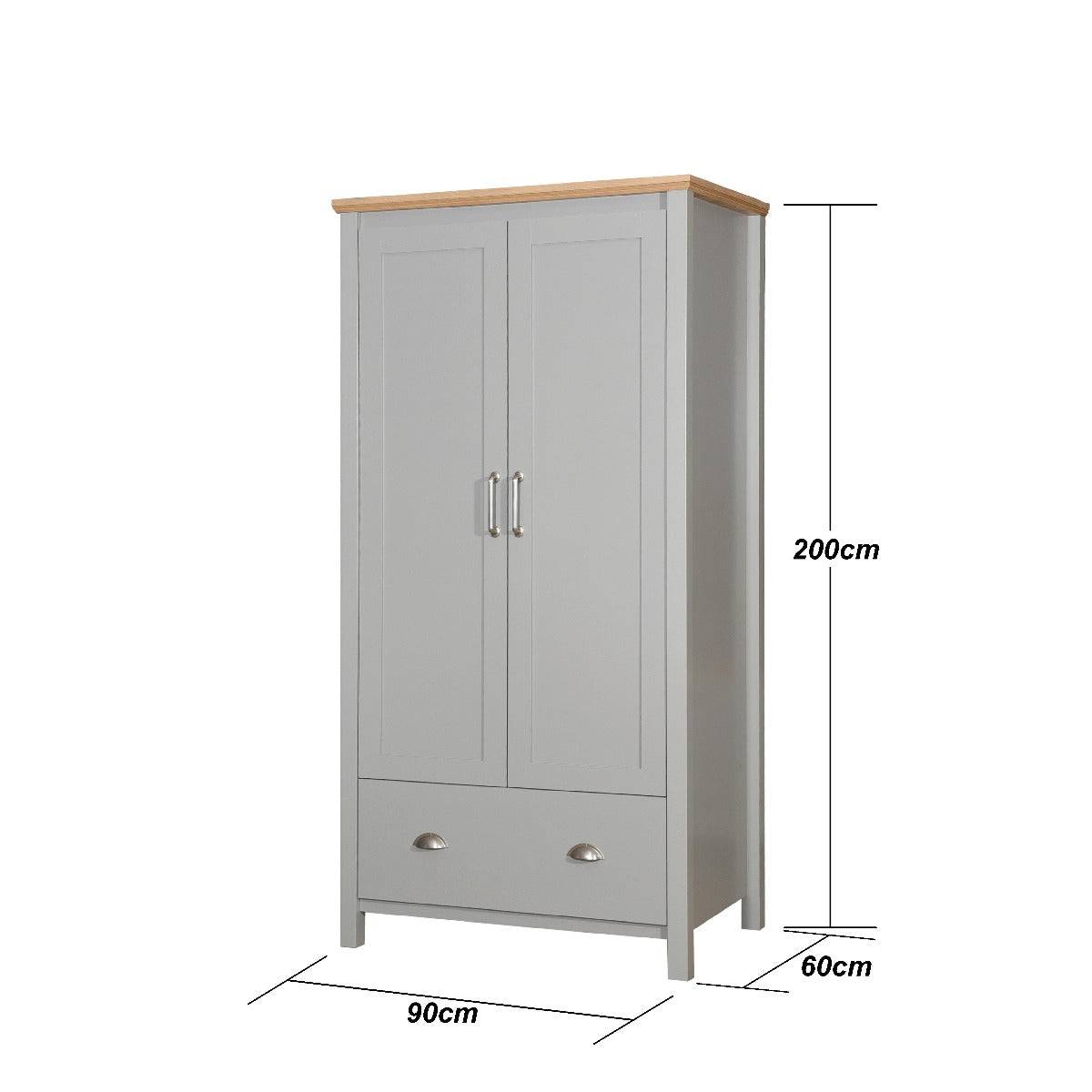 Eaton Wardrobe in Grey by TAD - Price Crash Furniture