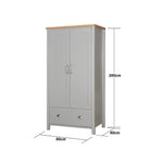 Eaton Wardrobe in Grey by TAD - Price Crash Furniture