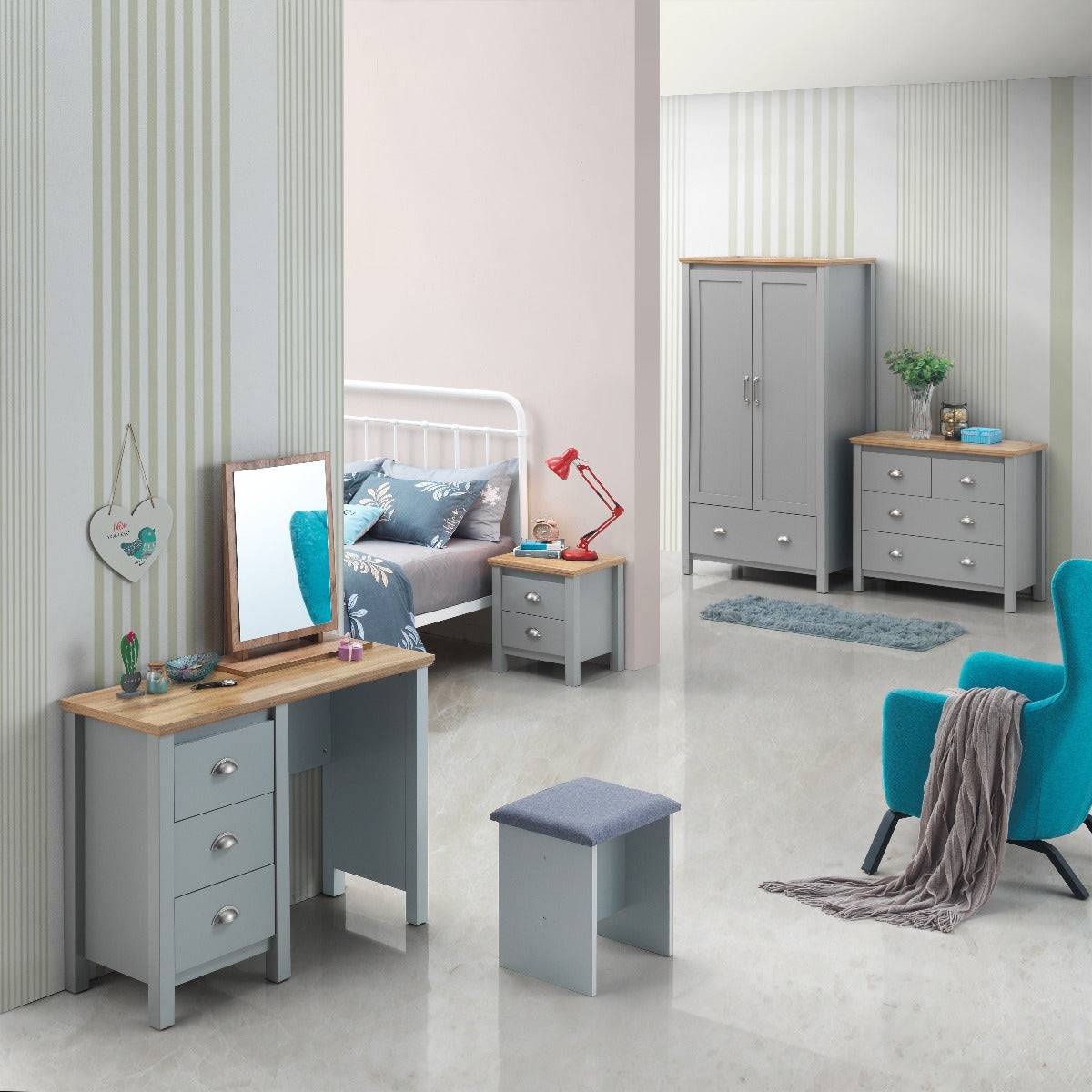 Eaton Wardrobe in Grey by TAD - Price Crash Furniture