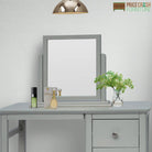 Elgin grey single dressing table tilting mirror - Price Crash Furniture