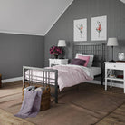 Burbank Metal UK Single Bed in Black by Dorel - Price Crash Furniture