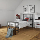 Burbank Metal UK Single Bed in Black by Dorel - Price Crash Furniture