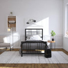 Burbank Metal UK Single Bed in Black by Dorel - Price Crash Furniture