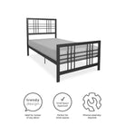 Burbank Metal UK Single Bed in Black by Dorel - Price Crash Furniture