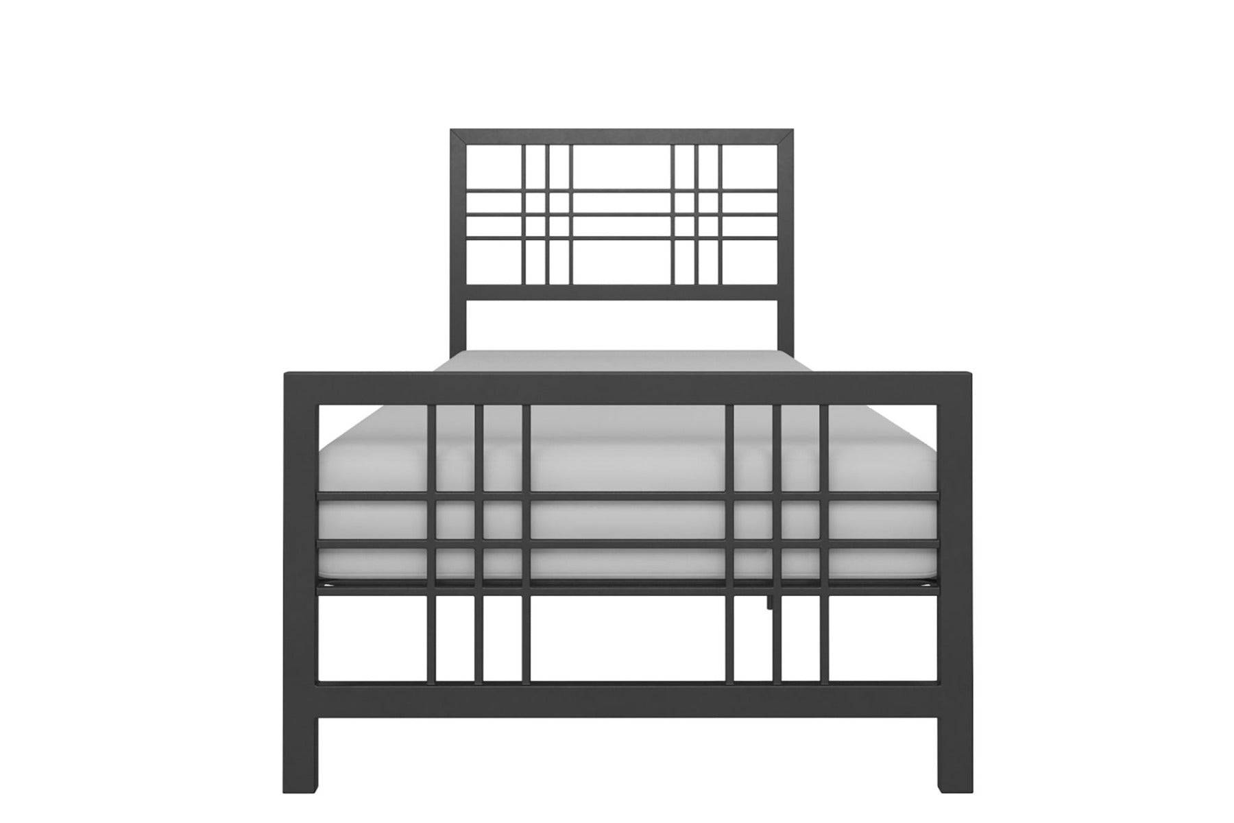 Burbank Metal UK Single Bed in Black by Dorel - Price Crash Furniture