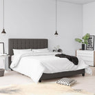 Emily Upholstered Double Bed in Grey by Dorel - Price Crash Furniture