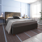 Emily Upholstered King Size Bed in Grey by Dorel - Price Crash Furniture