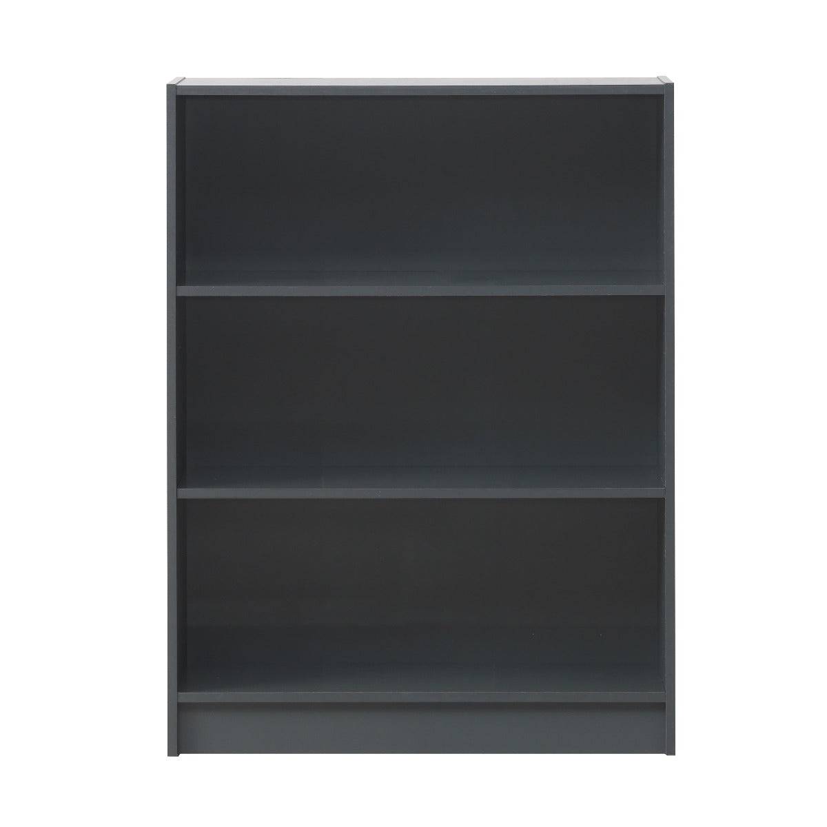 Essentials Bookcase Low Wide in Dark Grey by TAD - Price Crash Furniture