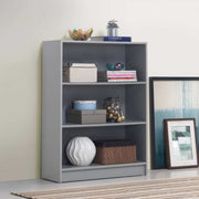 Essentials Bookcase Low Wide in Grey by TAD - Price Crash Furniture