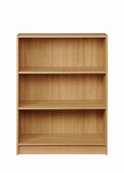 Essentials Bookcase Low Wide in Oak by TAD - Price Crash Furniture