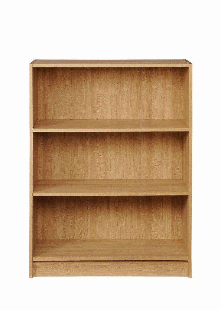 Essentials Bookcase Low Wide in Oak by TAD - Price Crash Furniture
