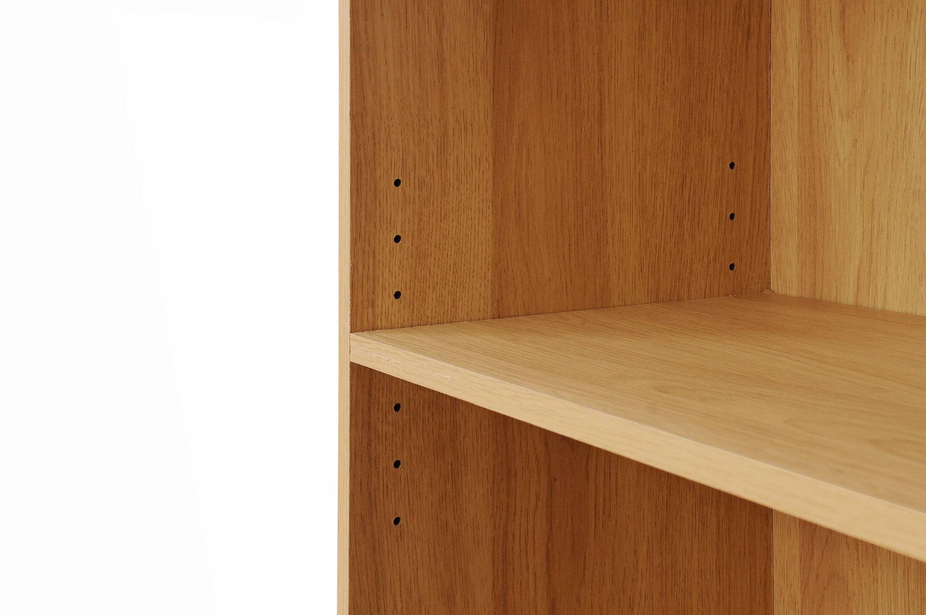 Essentials Bookcase Low Wide in Oak by TAD - Price Crash Furniture