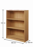 Essentials Bookcase Low Wide in Oak by TAD - Price Crash Furniture