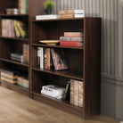 Essentials Bookcase Low Wide in Walnut by TAD - Price Crash Furniture