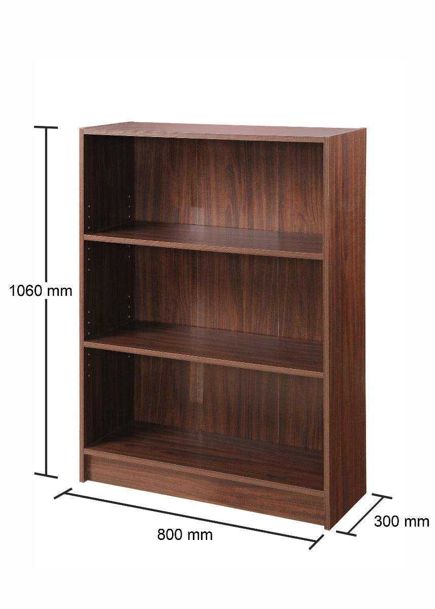 Essentials Bookcase Low Wide in Walnut by TAD - Price Crash Furniture