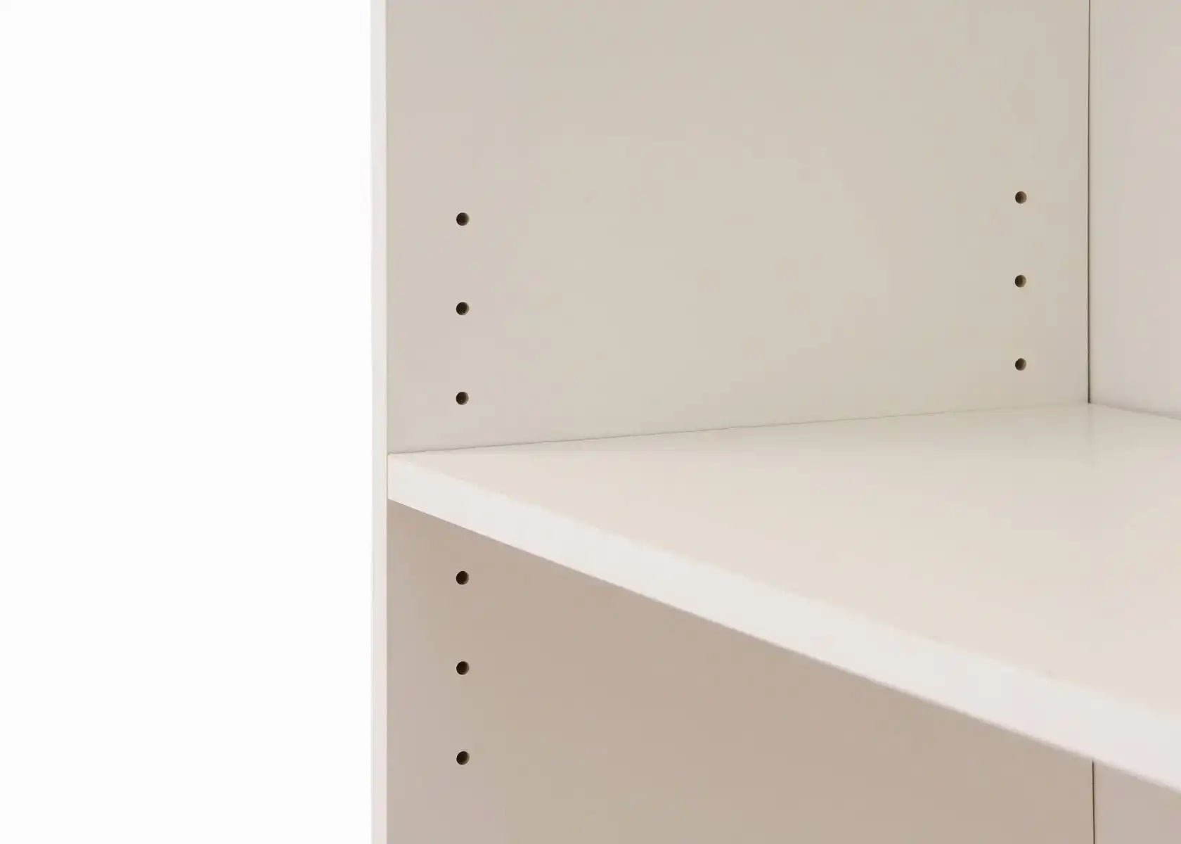 Essentials Bookcase Low Wide in White by TAD - Price Crash Furniture